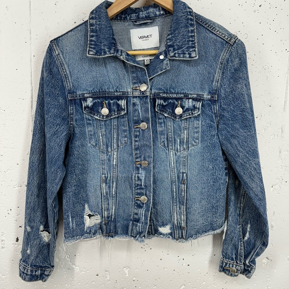 Vervet Size XS Distressed Jean Jacket - Picture 2 of 11
